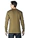 Mens Solid Thermal Henley Long Sleeve T-shirts - Olive - Medium