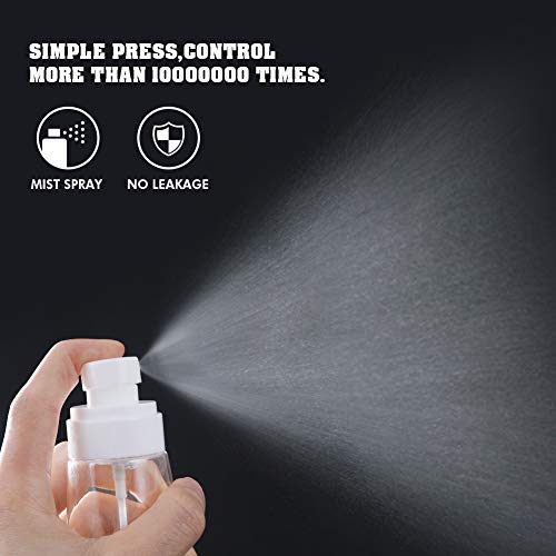 MAQUITA Spray Bottles, 6 pack Perfume Atomisers Bottle 3 colors Fragrance Bottle Travel Atomiser Mini Size Refillable Liquid Containers (60ml)