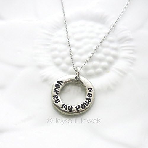 You're My Person Washer Necklace - Custom Hand Stamped Jewelry - Gift for Her - Mom Best Friend Wife Girlfriend Partner Gift - Birthday Gift