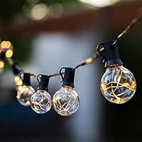 Teletrogy 38.5 FT G40 Globe String Lights LED 30Bulbs Hanging Indoor/Outdoor String Lights IP65 Waterproof Patio Lights Decorative String Lights For Backyard Patio Party Wedding Gazebo Porch Garden UL