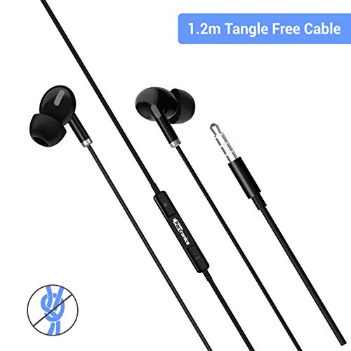 Portronics Conch Delta in-Ear Wired Earphone, 1.2m Tangle Free Cable, in-Line Mic, Noise Reduction, 3.5mm Aux Port and H