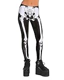 iHeartRaves Skeleton Bone Costume Leggings Tights Yoga Pants (Large)