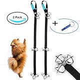 Dog Door Bell 2PACK Dog Bells For Potty Training Loud Dog Doorbell 7 large Dog Training Bells For Door potty bells for dogs to ring to go outside Potty bells + whistle (2 pack doorbells + Whistle)