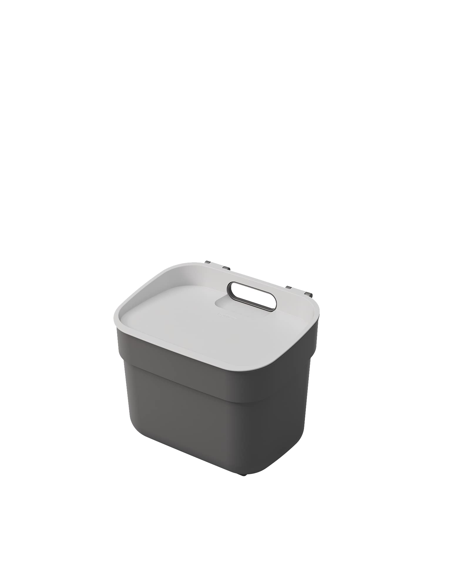 Curver Ready To Collect 5L Sorting Bin - Can Be Used In Compost - With Wall or Door Holder - Kitchen, Bathroom, Laundry Room - 100% Recycled - Anthracite