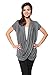 Free to Live Women's Lightweight Short Sleeve Criss Cross Pullover Nursing Top Charcoal
