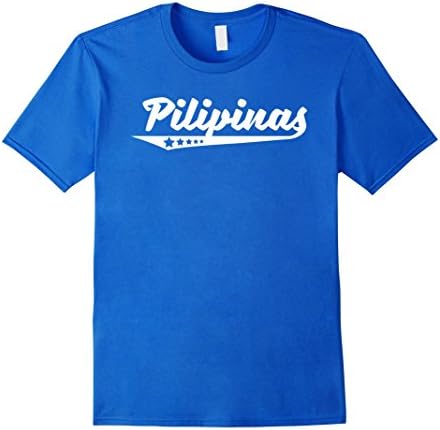Mens Vintage Pilipinas Stars Logo Retro Filipino T-Shirt Small Royal Blue