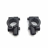 HTT Group Black 1" 25mm Motorcycle HandleBar 10mm Mirror Thread Mount Holder Clamp Adaptor