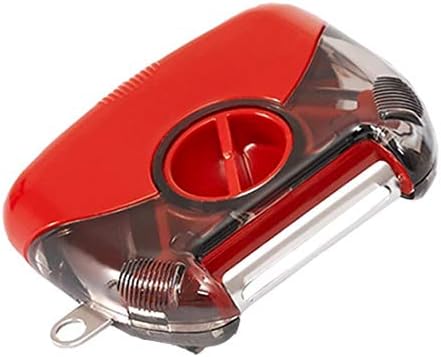 Rotary Vegetable Peeler with 3 Blades Vegetable Fruit Peeler Julienne, Red