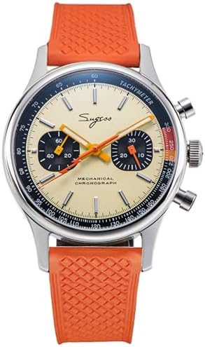 サブラベルズ　1st limited Amazon.com: Sugess Chrono Hertiage SUCHP005Z Brown Racing Leather