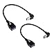 UCEC USB 3.0 Extension Cable, Male to Female 90 Degree Short Extension Cord 6 Inch Extender, Up & Down Angle, 2 Pack (Black)