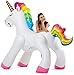 VICKEA Large Inflatable Rainbow Unicorn Sprinkler, Water Sprinklers Toys for Summer Party Fun