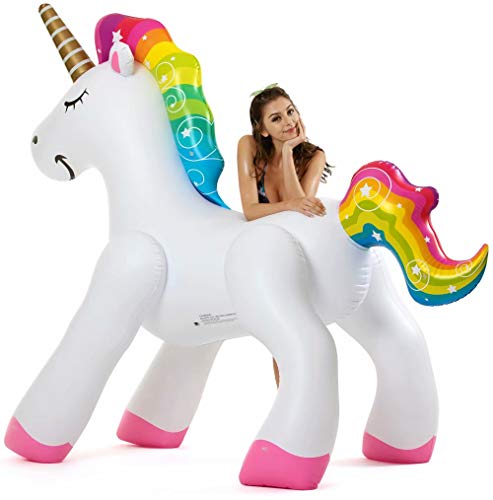Giant Inflatable Unicorn Sprinkler with Rapid Valve, Perfect for Party Fun - Thumbnail 3