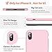 TORRAS [Love Series iPhone X Case 2017 (ONLY), Liquid Silicone Gel Rubber Shockproof Case Soft Microfiber Cloth Lining Cushion Compatible with iPhone X (2017), Pink