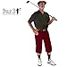 Golf Knickers Maroon Microfiber (Plus Fours) for Men