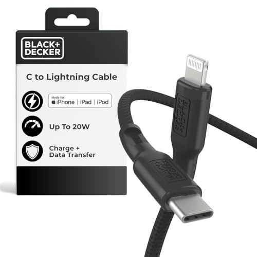 BLACK+DECKER USB C Lightning Cable