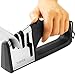 Knife and Scissor Sharpeners, Scissor Sharpening Tool, 4 Stages Knife Sharpener with Diamond, Ceramic, Tungsten, with Hanging Ring (Knife Sharpener)