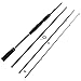 Burning Shark 4-Piece Fishing Rods, 24-Ton Carbon Fiber Fishing Pole with Tetra Axial Carbon Construction,EVA Fore Grip