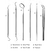 Omni Dental 6-Piece Dentist Tool Kit Bundle of Stainless Steel Tarter Remover, Anti-Fog Mirror, Tweezers, Dental Pick/Scaler, Burnisher and Carry Case