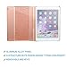 iEGrow F180 Rose Gold Case with Keyboard, 7 Colors Adjustment Backlit and Breathing Light Keyboard with 360 Degree Rotatable Cover for iPad 6th/iPad 5th Generation/Pro 9.7/Air 2/Air