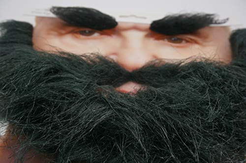 5 Mustaches+Adhesive+Novelty+Realistic+Eyebrows