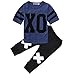 CANIS Baby Boy Short Sleeve XO T-shirt and X print Pants Outfits (80(6-12M))