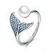 S925 Sterling Silver Cute Star Open Statement Ring for Women Girls Adjustable Vintage Lucky Star Engagement Wedding Ring Promise Ring Knuckle Finger Band Dainty Jewelry Gifts BFF Birthday