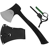 Yes4All Special Sales Outdoor Camping Hunting Survival Steel Multi Functional Axe w/Sheath H105 (Axe Sheath and Fire Starter)