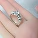 MABELLA Solid 925 Sterling Silver Solitaire Round Clear Cubic Zirconia Rings Engagement Ring for Women Size 10