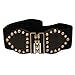 eVogues Plus Size Rhinestone Studded Elastic Belt Black - One Size Plus