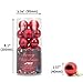 AMS 34ct Christmas Ball Mini Ornaments Party Decorations Shatterproof Festival Pendant Hangings for Xmas Tree Decor(1.57''/40mm,Red)