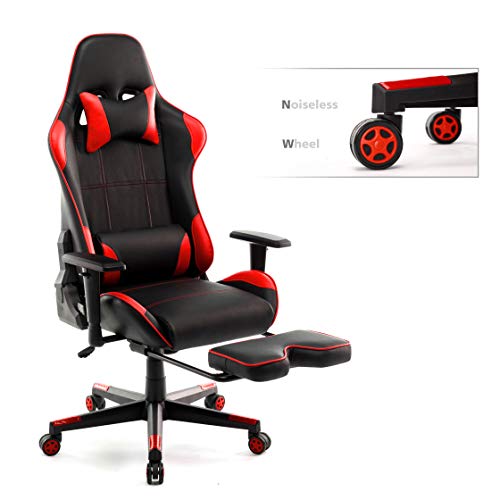 IntimaTe-WM-Heart-Sedia-Gaming-Sedia-da-Ufficio-ergonomica-Sedia-per-Computer-Sedia-da-Gioco-Sedia-da-a-Corsa-Sedia-Girevole-con-poggiapiedi-Rosso