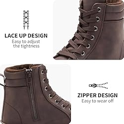 hash bubbie Womens Combat Boots Non Slip Ankle