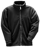 Tingley Men’s Fleece Jacket, Black With Front Zipper. (Available in 8 Sizes)