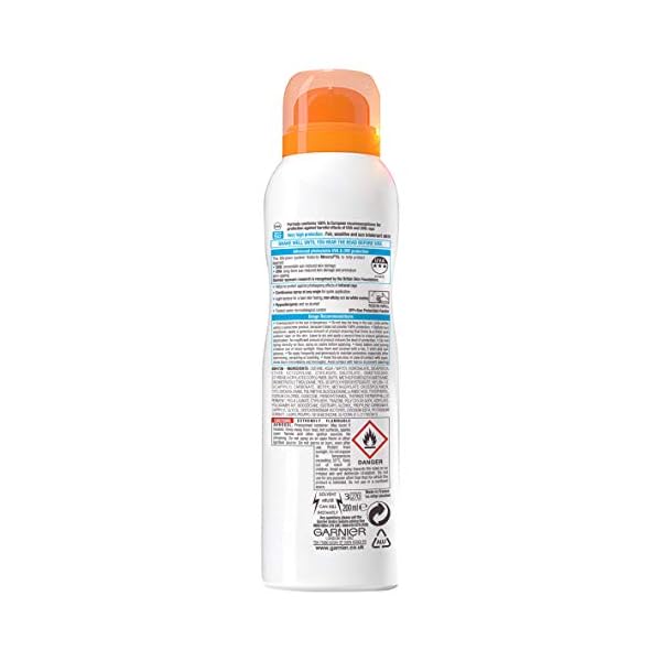 Garnier-Ambre-Solaire-Sensitive-Advanced-Spray-SPF50-200ml Garnier Ambre Solaire Sensitive Hypoallergenic Dry Mist Sun Cream Spray SPF50+, Non Greasy High Sun Protection SPF50…
