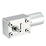 uxcell DC 12V 24-25RPM Worm Gear Motor 6mm Shaft High Torque Turbine Reducer
