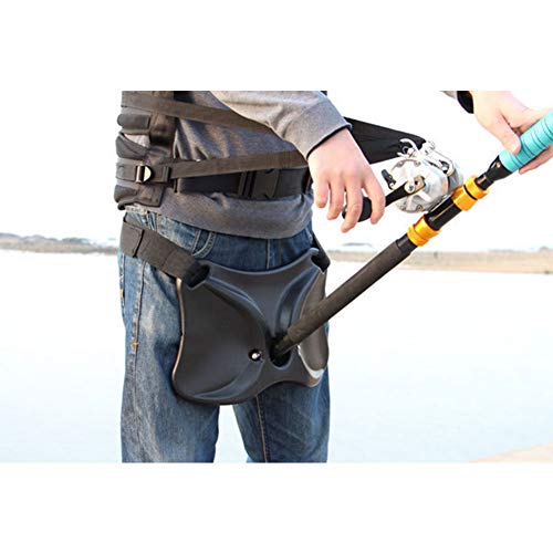 Fedye Canne à Peche Ceinture De Taille Soutien Rembourré Ceinture Réglable Harnais Pour La Pêche En Haute Mer