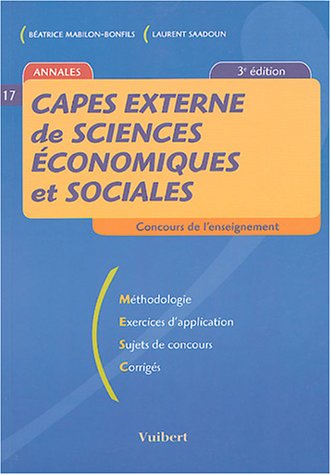 CAPES externe de sciences économiques et sociales