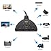 HDMI Switch,HDMI Splitter,3 Port 4K HDMI Switcher 3 in 1 Out with High Speed Switch Splitter Pigtail Cable Supports Full HD 4K 1080P 3D