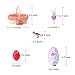 Easter Egg Easter Basket Toy Kit - Woodchip Woven Easter Basket with cloth liner, Two (2) Wooden colored Easter Eggs, Four (4) in-egg Dinosaur Characters, Two (2) Egg-Shaped Tin Cases for Candy