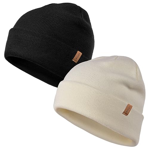 FURTALK Beanie for Men Women Cuffed Thick Knitted Unisex Winter