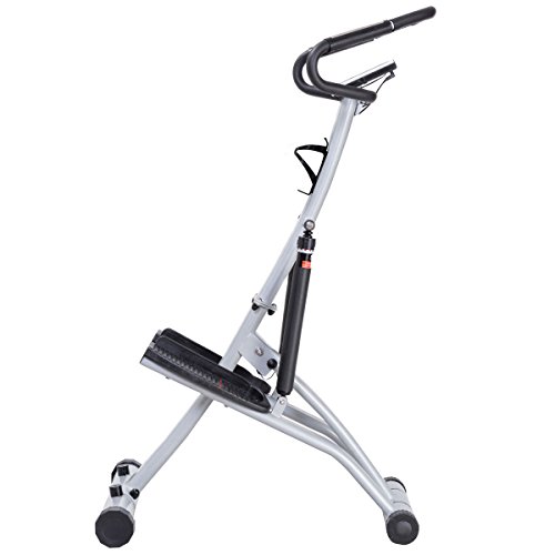 Goplus Folding Climbing Stepper Machine with Handle Bar and Bottle