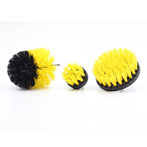 Cooptop Medium Bristles Drill Brush Set - Bathroom & Kitchen Scrub Brush Cleaning Kit - Great for Cleaning Bathtubs, Shower, Sinks, Tiles and Much More - Thumbnail 3