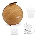 Housmile (600ml ,Wood Grain) Essential Oil Diffusers Ultrasonic High Capacity Globe Cool Mist Humidifiers for Home Office Spa Yoga Bedroom Living Room
