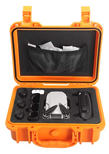 Mavic Mini Hard Carrying Case Waterproof Explosion-Proof Rugged Storage Bag Portable for DJI Mavic Mini Drone Battery and Accessories- Orange