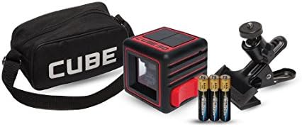 AdirPro Cube 3D Cross Line Laser Level Home, Red/Black