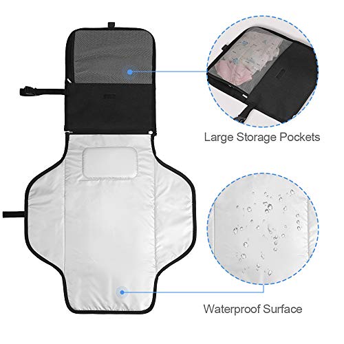 image for Portable Diaper Changing Pad Lekebaby Cushioned Portable Changing Mat 