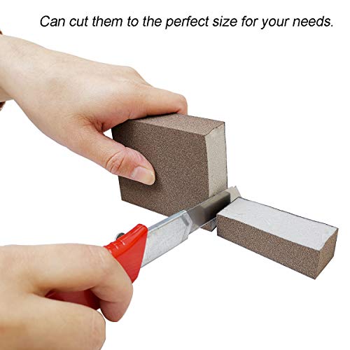 9 Pack Sanding Sponges, Coarse/Fine/Superfine, with 5pcs Latex Finger Cots, for Kitchen Metal/Drywall/Wood