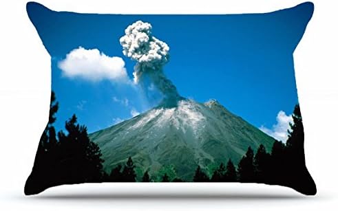 Huahs Queen Pillowcase Size 20 x 30 Inches Cotton Pillowcases Decorative Pillow Cover Case with Hidden Zipper Decor Cushion Covers - Nature costa rika volcanos eruption images smoke sky For Living Roo