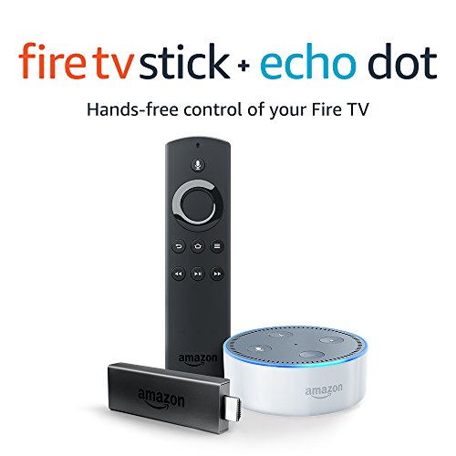 Fire TV Stick with Alexa Voice Remote Echo Dot (White)