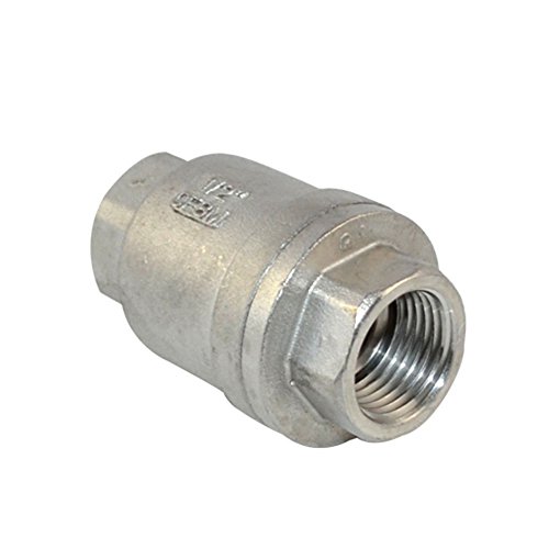 UPC 613072343106, 1/2&quot; Check Valve WOG 1000 Spring Loaded In-line Stainless Steel SUS/SS316 CF8M (1/2&quot;)